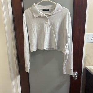 Zara Long Sleeve Crop Top